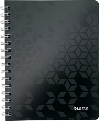 Attēls no Leitz Koonotatnik w kratk A5 PP Leitz WOW, czarny 46410095