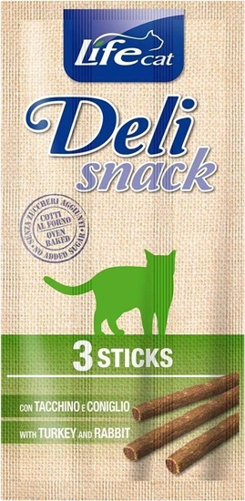 Изображение Life Pet Care Life Cat Deli Turkey + Rabbit 3szt. x 5g Deli Snacks