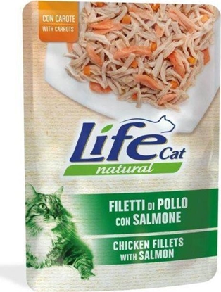 Picture of Life Pet Care LIFE CAT sasz.70g CHICKEN + SALMON + CARRORTS /30