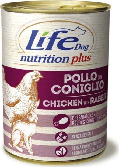 Picture of Life Pet Care LIFE DOG pusz.400g CHICKEN + RABBIT /24