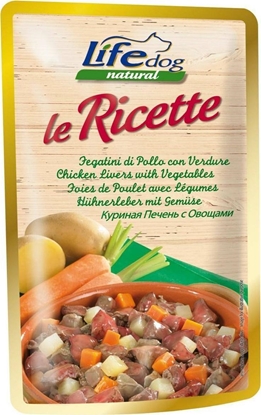 Picture of Life Pet Care LIFE DOG sasz.95g LIVERS + VEGETABLES LE RICETTE /30