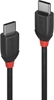 Изображение Lindy 1m USB 3.2 Type C Cable 3A, Black Line