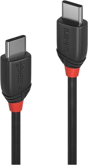 Изображение Lindy 1m USB 3.2 Type C Cable 3A, Black Line