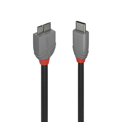 Picture of Lindy 3m USB 3.2 Type C to Micro-B Cable, Anthra Line