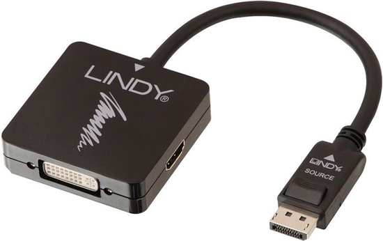 Picture of Lindy DispalyPort 1.2 to HDMI 4K30/DVI/VGA Adapter