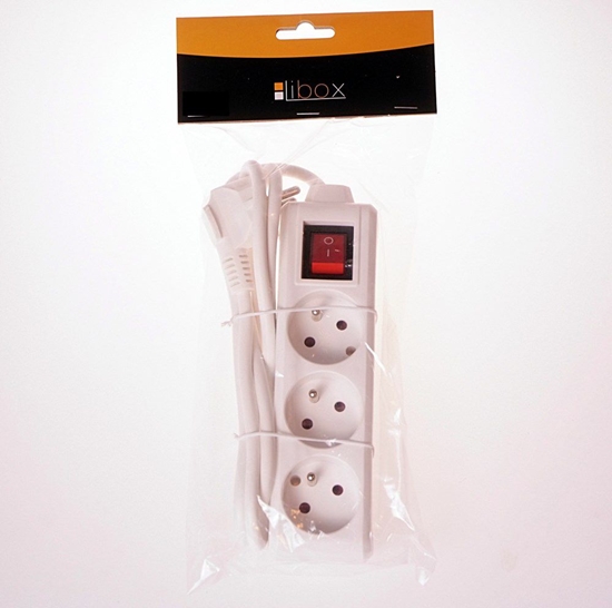 Picture of Listwa zasilajca Libox 3 gniazda 5 m biaa (LB0081-5)