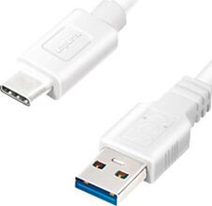 Attēls no Kabel USB LogiLink USB-A - USB-C 2 m Biały (CU0176)