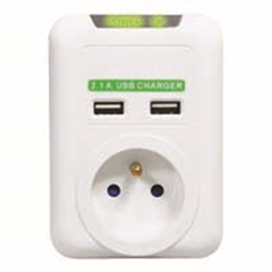 Изображение Logo Cordless 1 gniazdko, 2x USB