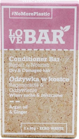Picture of Love Bar LOVE BAR_Conditioner Bar odżywka w kostce do włosów suchych i zniszczonych Olej Arganowy Imbir 2x30g