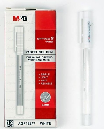 Изображение M&G Długopis żelowy OfficeG 0,8mm biały (12szt) M&G