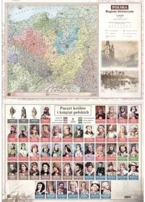 Attēls no Mapa Polski A2 Laminowana Regiony Hist. ART-MAP