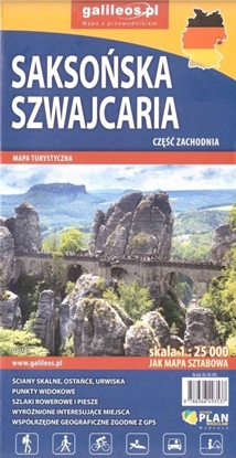 Изображение Mapa tur. - Saksońska Szwajcaria cz. zach