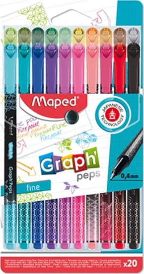 Изображение Maped Cienkopis Graph Peps Deco 20 kolorów MAPED