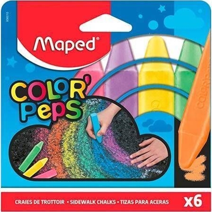 Attēls no Maped Kreda chodnikowa Colorpeps 6 kolorów