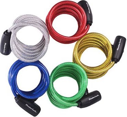 Attēls no MasterLock Zapicie rowerowe QUANTUM 8127 8mm 180cm KLUCZYK mix kolorów (MRL-8127EURDPRO)