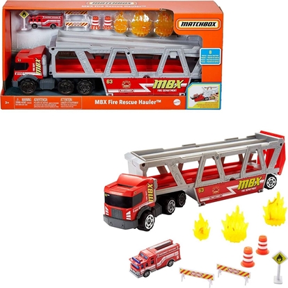 Attēls no Mattel Pojazd Matchbox Transporter Woź strażacki