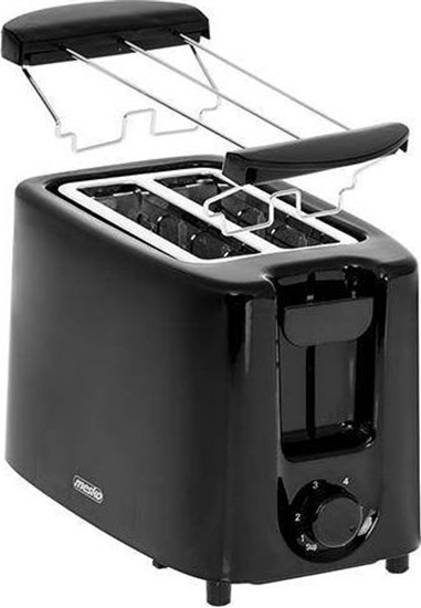 Picture of Mesko | Toaster | MS 3220 | Power 750 W | Number of slots 2 | Housing material Plastic | Black