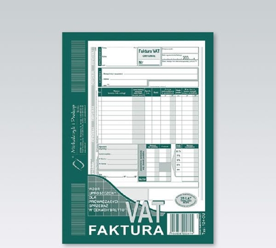 Изображение Michalczyk & Prokop D FAKT.VAT OD BRUTTO A5 2SK 124-3E FAKTURA DRUK