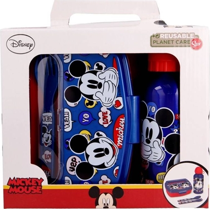 Attēls no Mickey Mouse Mickey Mouse - Zestaw lunchbox, bidon 400ml, sztuce