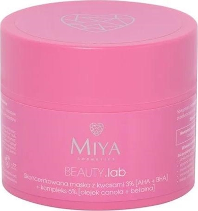 Изображение Miya Miya Cosmetics BEAUTY Lab skoncentrowana maska z kwasami 3% [AHA + BHA] + kompleks 6% [olejek canola + betaina] 50g