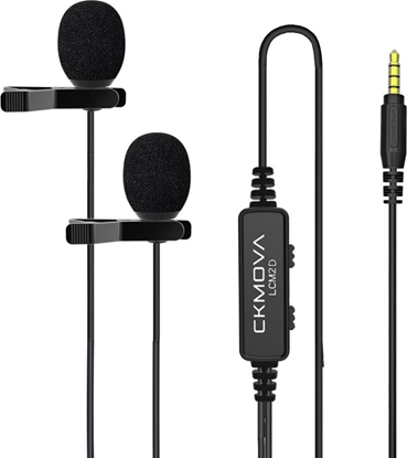 Picture of Mikrofon CKMOVA CKMOVA LCM2D - podwójny mikrofon krawatowy do kamer i smartphonów