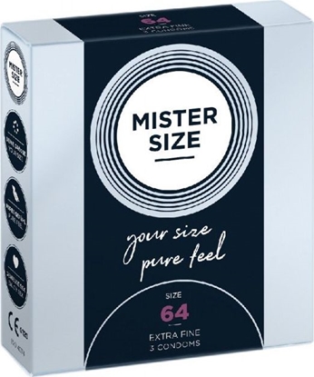 Изображение Mister Size Mister Size Condoms prezerwatywy dopasowane do rozmiaru 64mm 3szt.