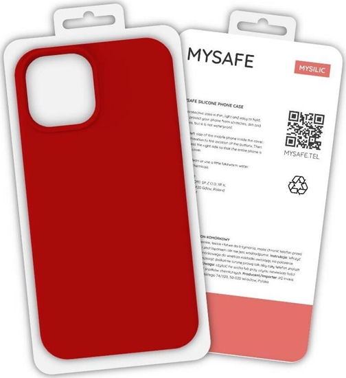 Изображение Mysafe MYSAFE ETUI SILIKONOWE IPHONE 13 MINI CZERWONY PUDEKO