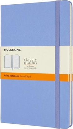 Изображение Moleskine Notes MOLESKINE Classic L (13x21 cm) w linie, twarda oprawa, hydrangea blue, 240 stron, niebieski