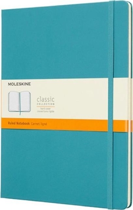 Изображение Moleskine Notes MOLESKINE Classic XL (19x25 cm) w linie, twarda oprawa, reef blue, 192 strony, niebieski