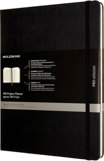 Изображение Moleskine Notes MOLESKINE PRO Project Planner XL (19x25 cm) twarda oprawa, czarny