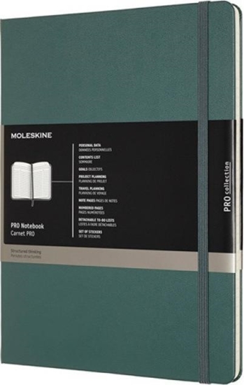 Изображение Moleskine Notes MOLESKINE PROFESSIONAL XL (19x25 cm), forest green, twarda oprawa, 192 strony, zielony