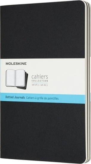 Изображение Moleskine Zestaw 3 Zeszytów MOLESKINE Cahier Journals L (13x21cm) w kropki, 80 stron, czarny