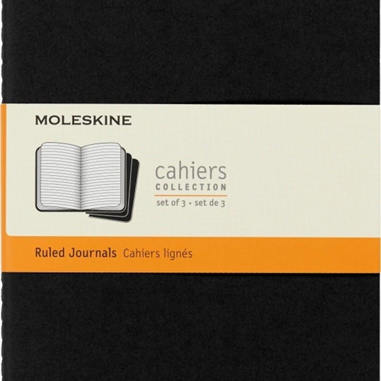 Изображение Moleskine Zestaw 3 Zeszytów MOLESKINE Cahier Journals L (13x21cm) w linie, 80 stron, czarny