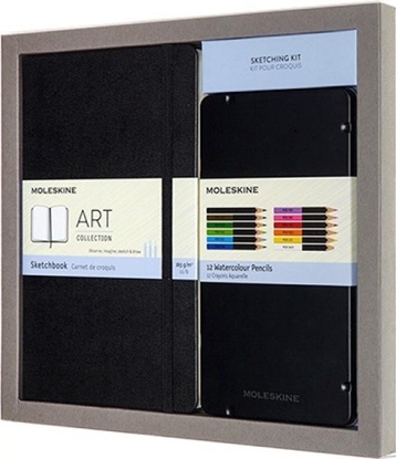 Изображение Moleskine Zestaw MOLESKINE Art. Sketching Kit sketchbook L + zestaw kredek akwarelowych