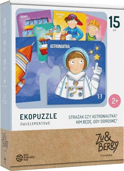 Изображение Muduko Ekopuzzle dwuelementowe Straak czy astronauta?