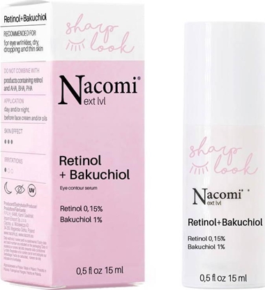 Attēls no Nacomi Next Level przeciwzmarszczkowe serum pod oczy z retinolem i bakuchiolem 15ml