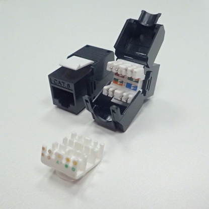 Attēls no NetRack Netrack modu Keyston Jack 1xRJ45 8p8c, kat. 6A UTP, beznarzdziowy