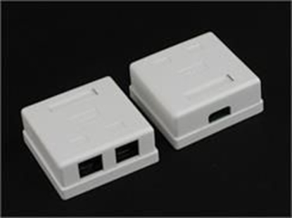 Attēls no NetRack gniazdo kompletne natynkowe 2xRJ45 8p8c STP Cat6 (106-36)