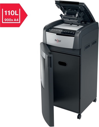 Picture of Rexel Optimum AutoFeed+ 600X Paper Shredder Cross shredding 4x36mm P-4 110L, 55 dB, Pilka/Juoda