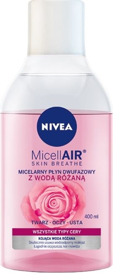 Изображение Nivea Micell Air Skin Breathe Micelarny Pyn dwufazowy z Wod Róan 400ml