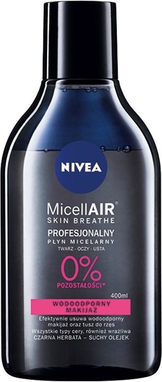 Изображение Nivea Micell Air Skin Breathe Pyn micelarny dwufazowy do demakijau z czarn herbat 400ml