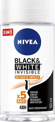 Picture of Nivea Dezodorant BLACK& WHITE INVISIBLE Ultimate Impact 5in1 roll-on 50ml