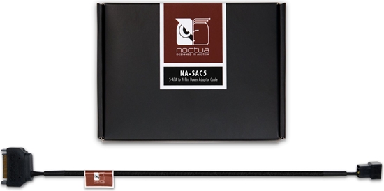 Изображение Noctua SATA 15-pin - 4-pin, Czarny (NA-SAC5)