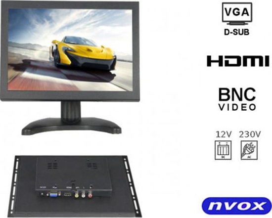 Picture of Nvox Monitor open frame lcd 8cali cali led vga hdmi av bnc 12v 230v