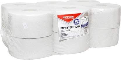Attēls no Office Products Papier toaletowy makulaturowy OFFICE PRODUCTS Jumbo, 1-warstwowy, 120m, 12szt., biały