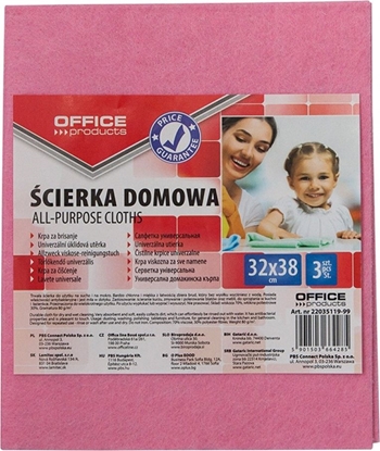 Attēls no Office Products cierka domowa OFFICE PRODUCTS, wiskoza 70%, gr. 80g/mkg, 32x38cm, 3szt., mix kolorów