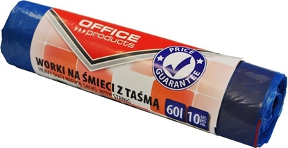 Attēls no Office Products Worki na mieci z tam OFFICE PRODUCTS, premium (LDHD), 60L, 10szt., niebieskie