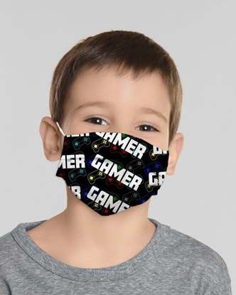 Изображение Omega Dziecięca Maska Ochronna Wielokrotnego Użytku Gamer 100% Bawełny