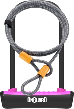 Изображение OnGuard Zapicie rowerowe U-Lock Neon róowe 10x1200 mm (8154PN)