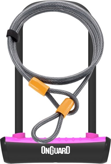 Изображение OnGuard Zapicie rowerowe U-Lock Neon róowe 10x1200 mm (8154PN)